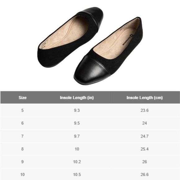 Alpine Swiss Tory Womens Square Toe Ballet Flats Cap Toe Slip On Comfort Shoes - Picture 5 of 7